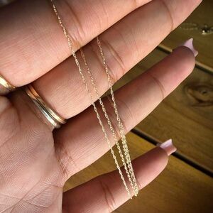 Solid 10k Gold 18” Necklace